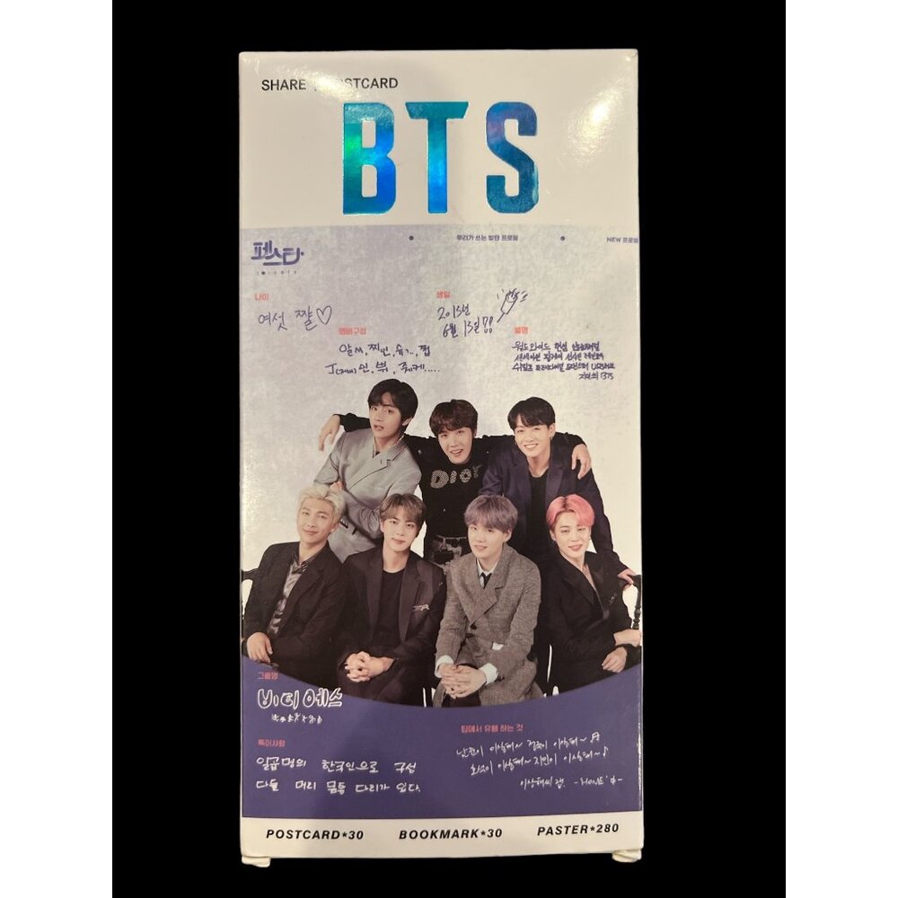 BTS Postcard & Bookmarks Box Set 2019 Official Merchandise, K-Pop Incomplete